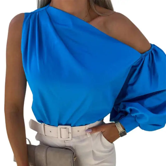 Blusa de un solo hombro para mujer Maglem