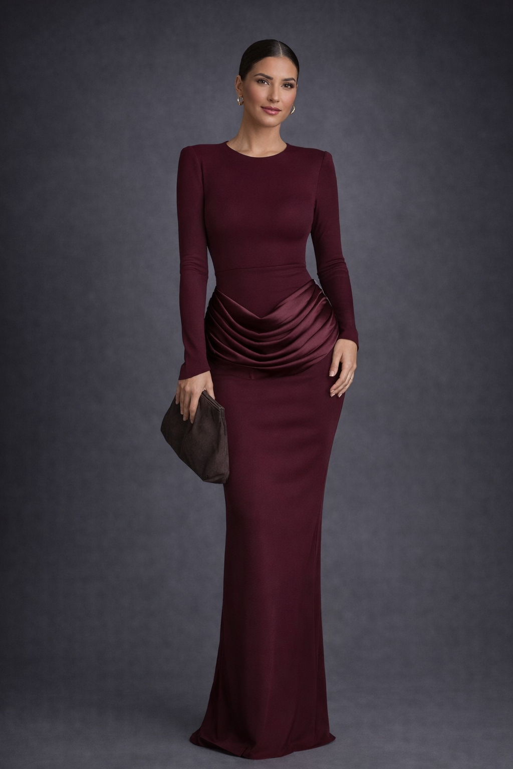 Burgundy Elegance Dress