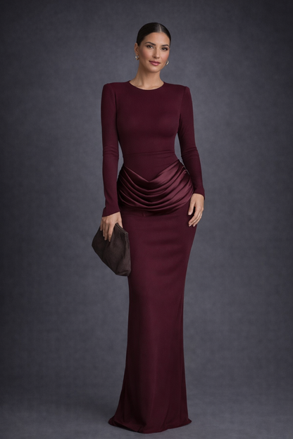 Burgundy Elegance Dress