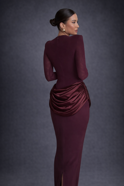 Burgundy Elegance Dress