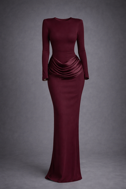 Burgundy Elegance Dress