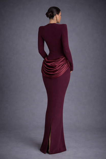 Burgundy Elegance Dress
