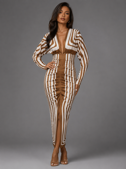 Vestido Marfil Canela