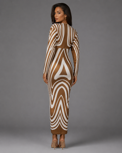 Vestido Marfil Canela