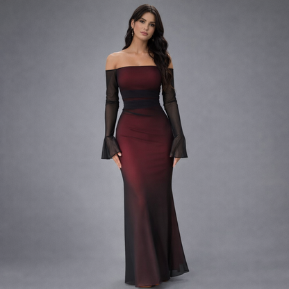 Vestido Sirena Vino Glam