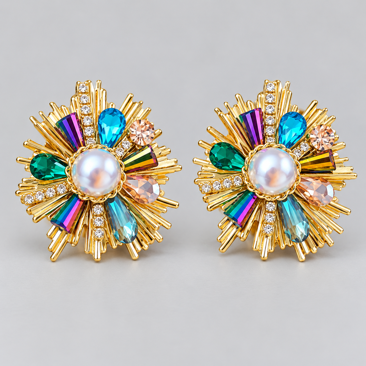 Pearl Sun Earrings