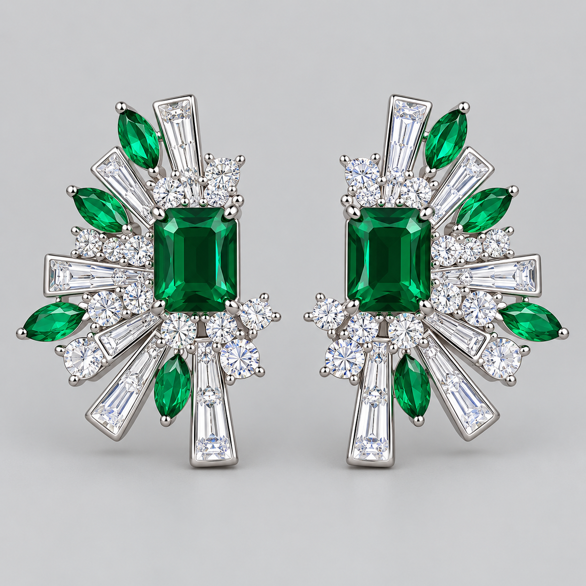 Majesty Green Earrings