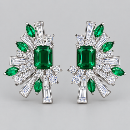 Majesty Green Earrings