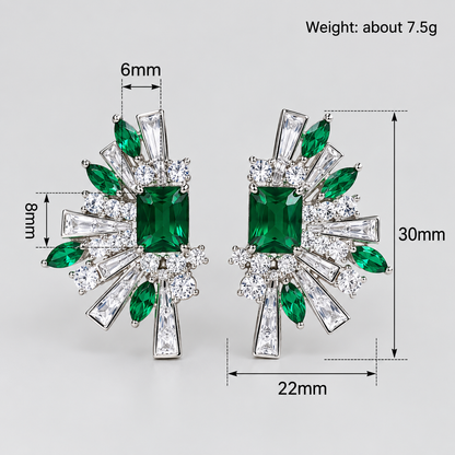 Majesty Green Earrings