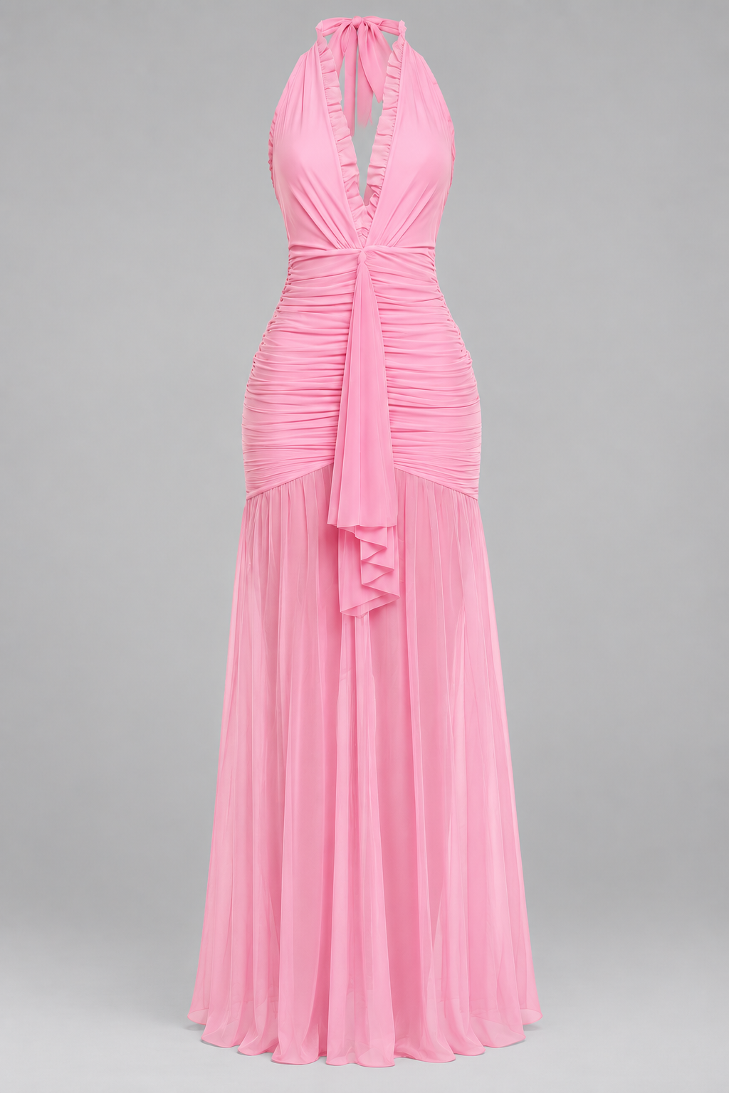 Draped Halter Dress