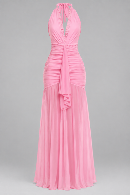 Draped Halter Dress