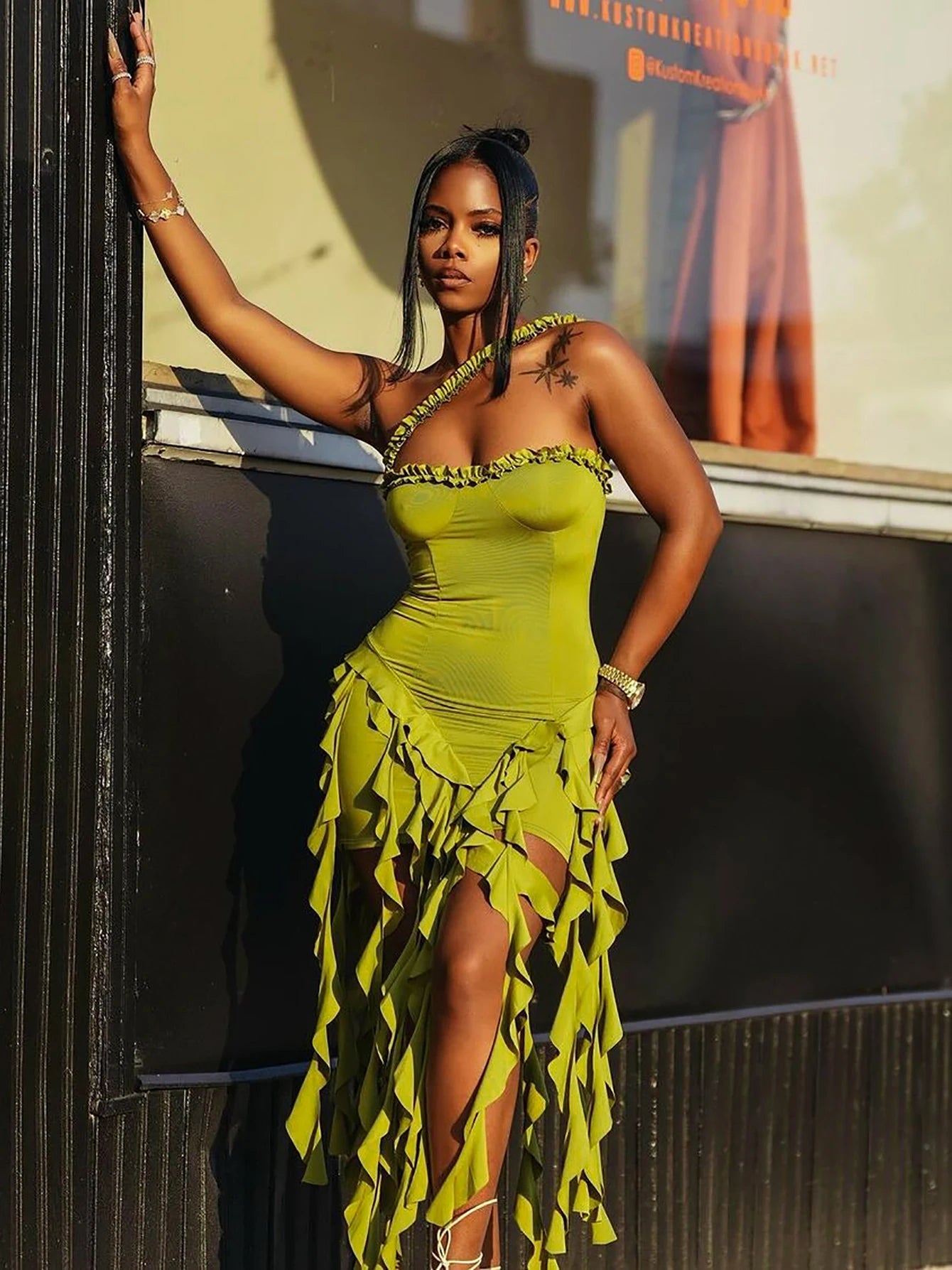 Vestido Volantes Sensual