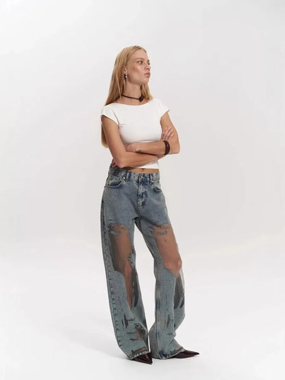 Pantalón Retro Denim