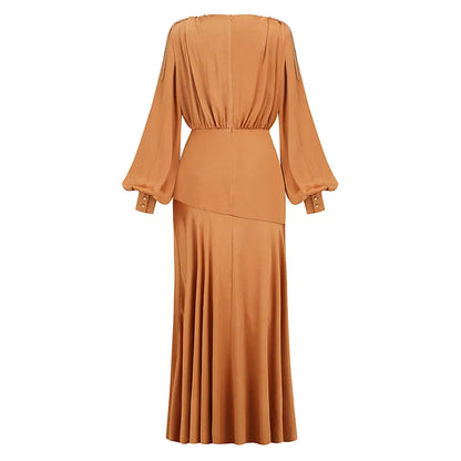 Vestido Aurora Dorada