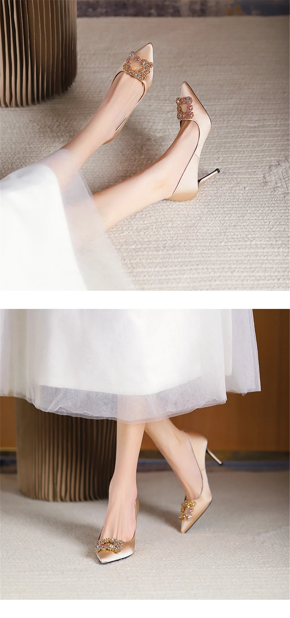 Zapatos Lujo de Seda