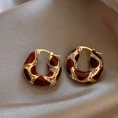 Vintage Gold Hoop Earrings