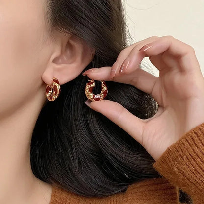 Vintage Gold Hoop Earrings