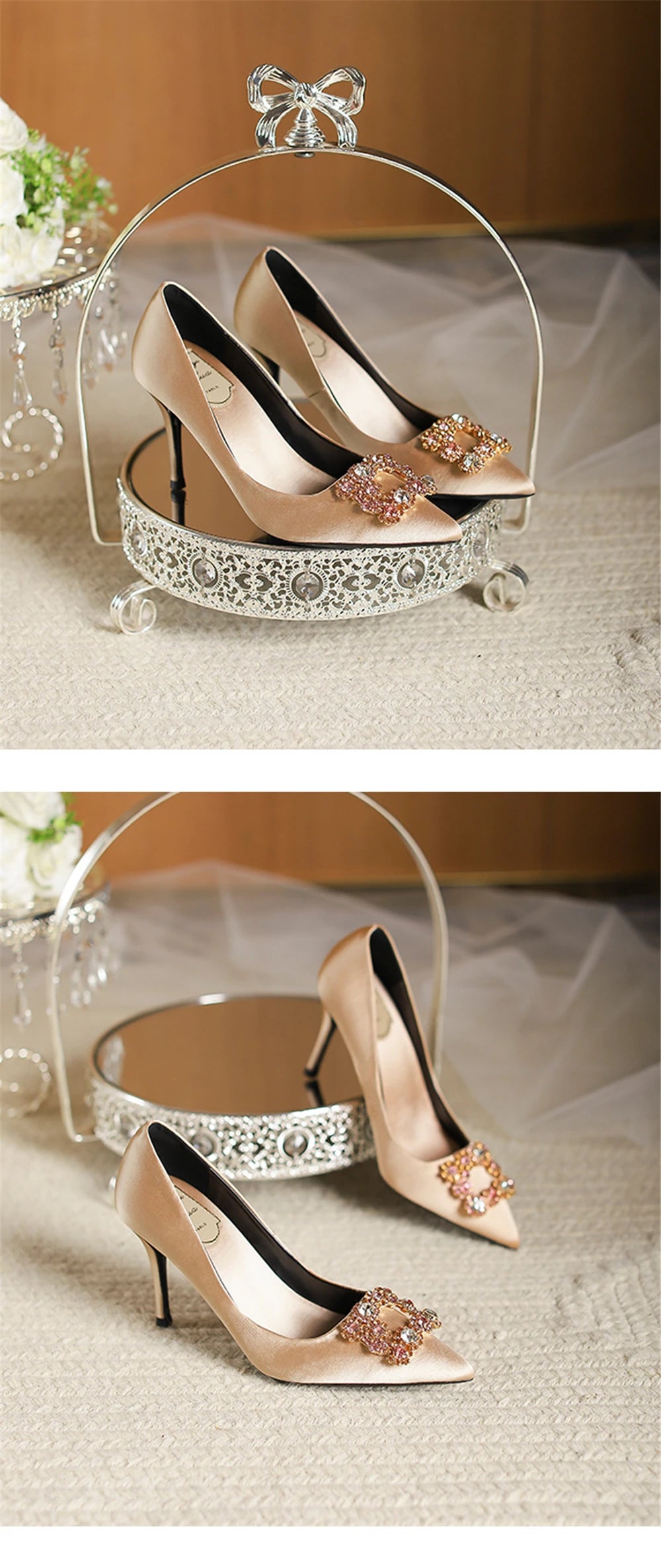 Zapatos Lujo de Seda