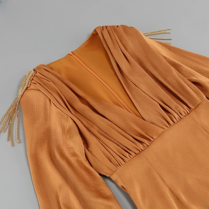 Vestido Aurora Dorada