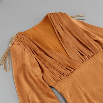 Vestido Aurora Dorada