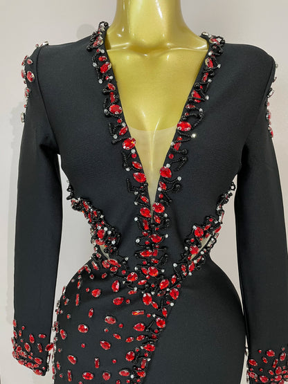 Vestido Rubí Nocturno