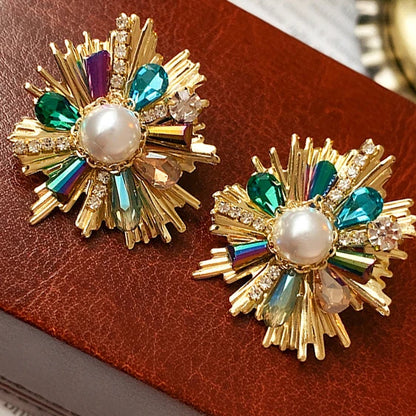 Pearl Sun Earrings