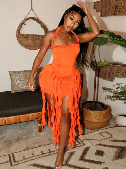 Vestido Volantes Sensual