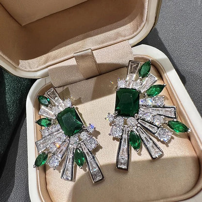Majesty Green Earrings