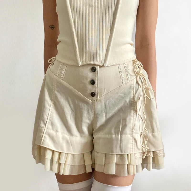 Shorts de Volantes en Capas