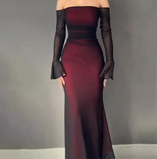 Vestido Sirena Vino Glam