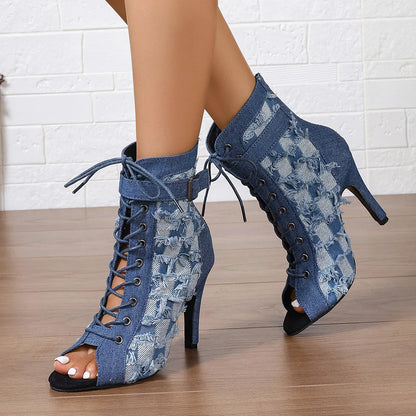 Tacones Denim Chic