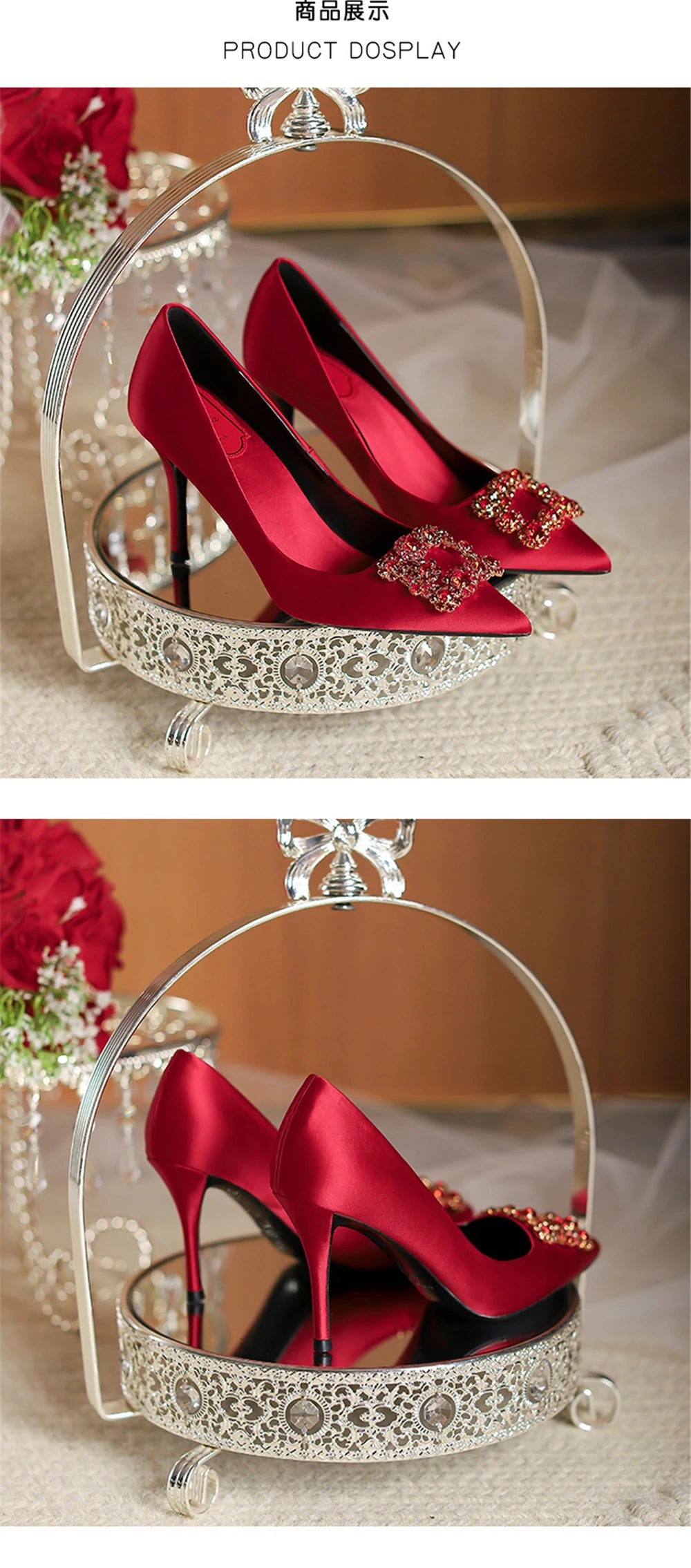 Zapatos Lujo de Seda