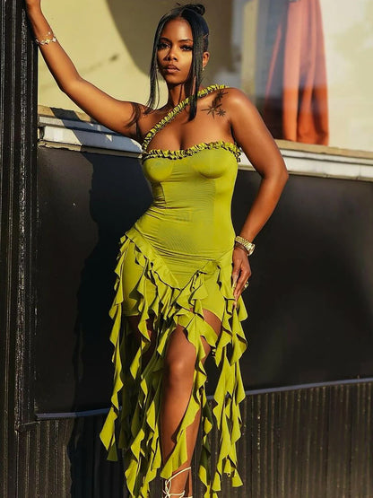 Vestido Volantes Sensual