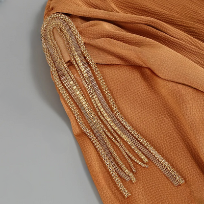 Vestido Aurora Dorada