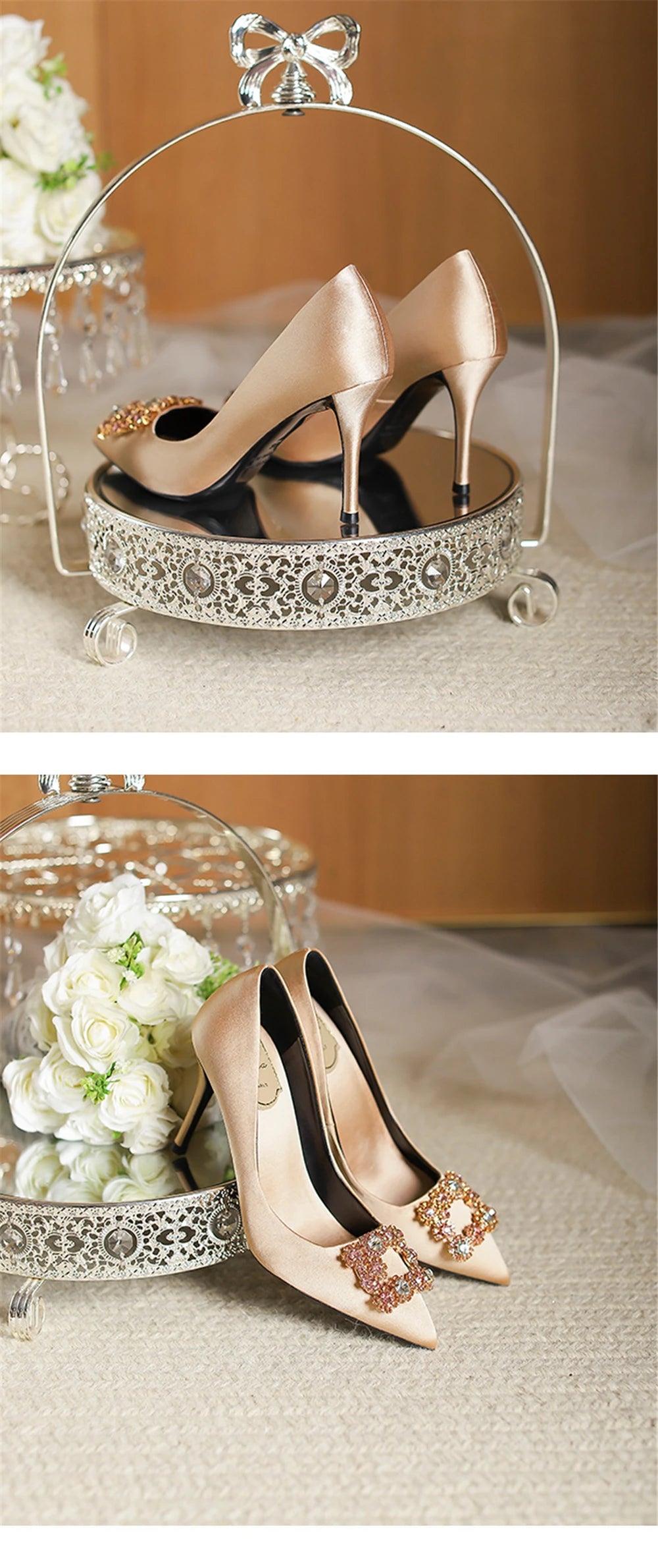 Zapatos Lujo de Seda