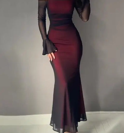 Vestido Sirena Vino Glam