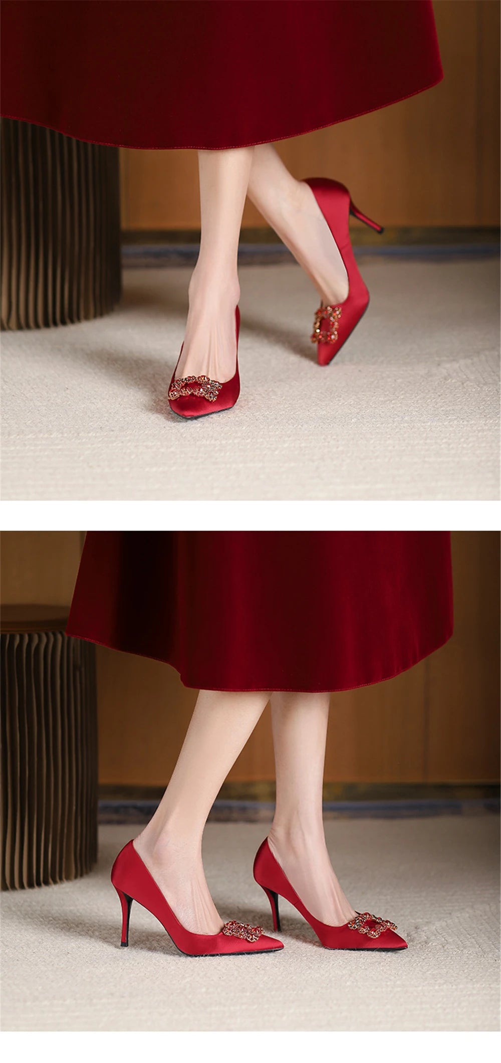 Zapatos Lujo de Seda