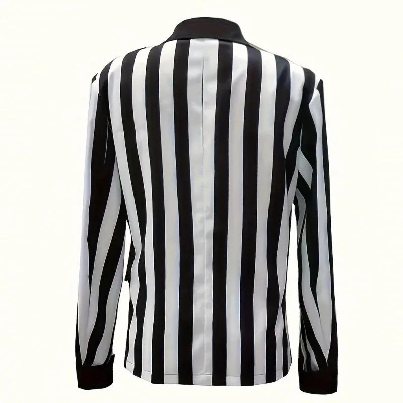 Striped Elegance Blazer