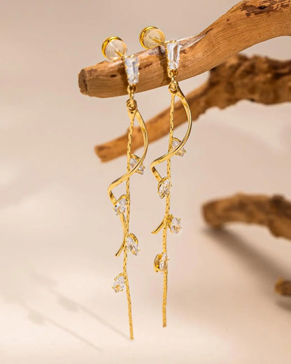 Golden Rain Earrings