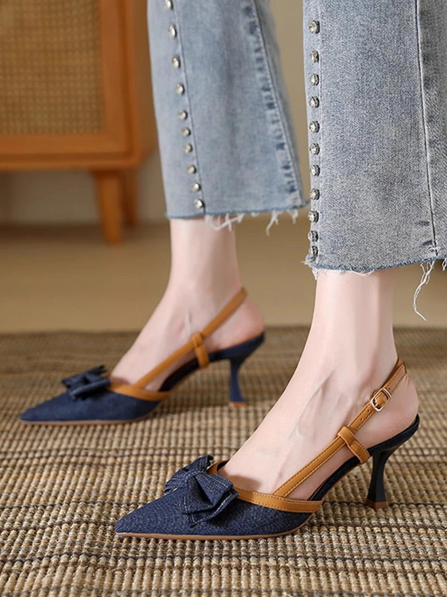Sandalias Denim Elegante