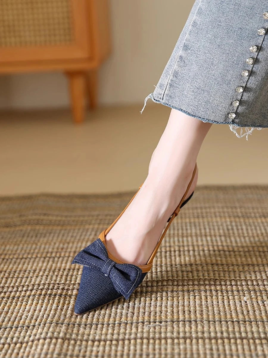 Sandalias Denim Elegante