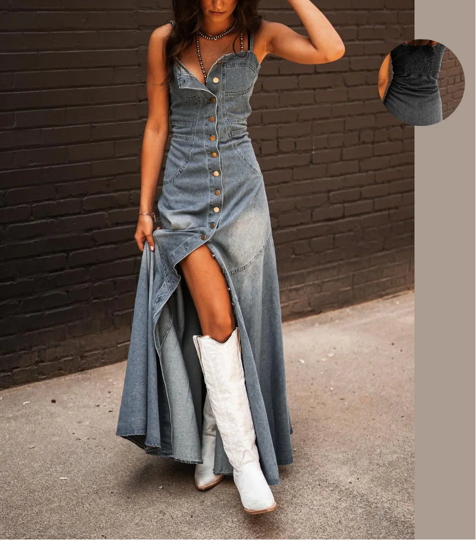 Vestido Denim Retro