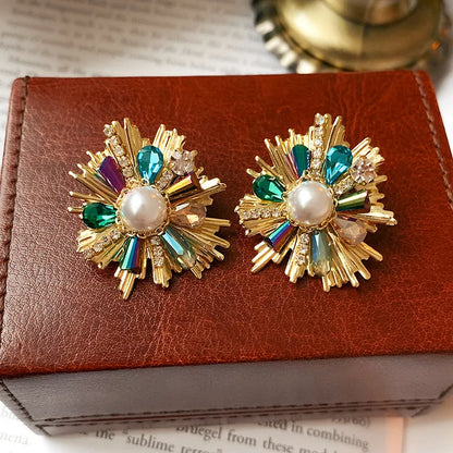Pearl Sun Earrings