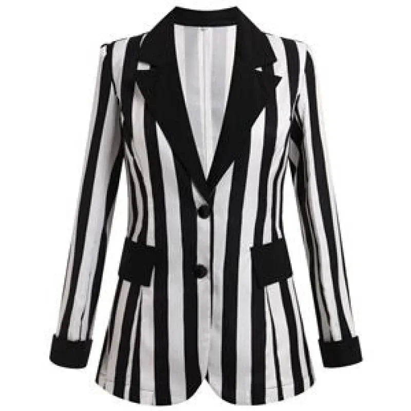 Striped Elegance Blazer