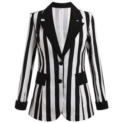 Striped Elegance Blazer