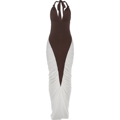 Vestido Lujo Contrastado