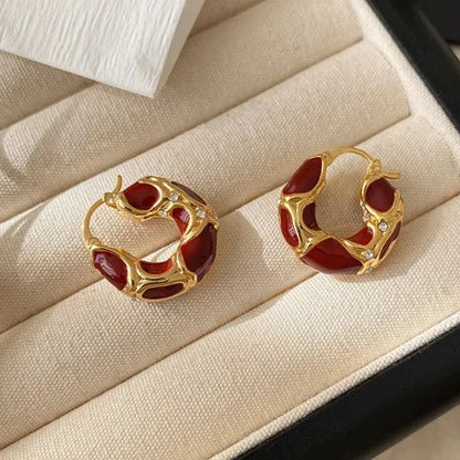 Vintage Gold Hoop Earrings