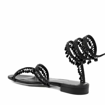Sandalias de lujo con borlas