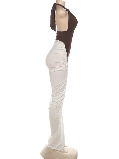 Vestido Lujo Contrastado