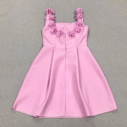 Vestido Ricamo Rosa